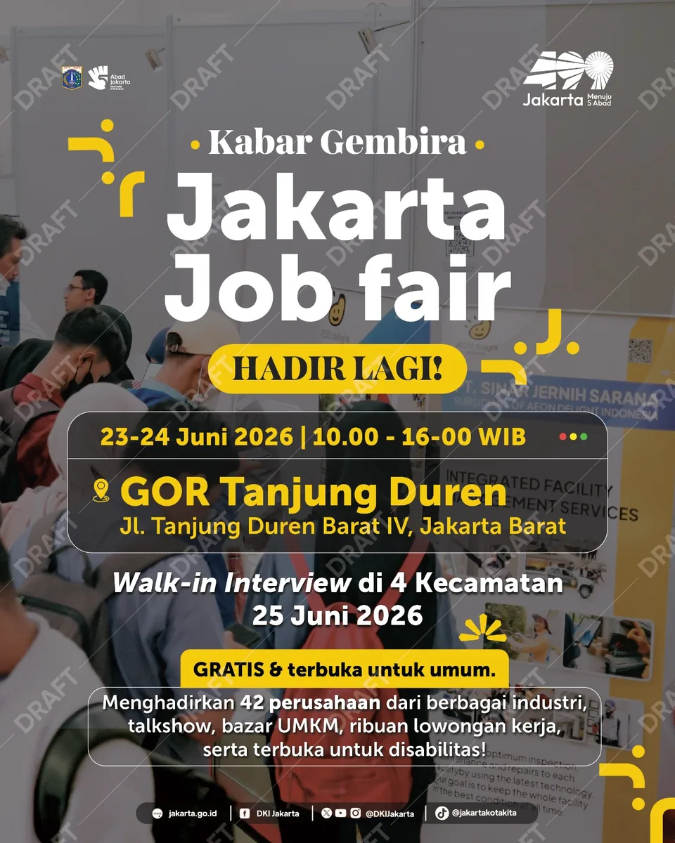 Job Fair Provinsi Papua Tengah 2026 (Suku Dinas TKTE Wilayah Provinsi Papua Tengah Barat) : 23-24 Juni 2026