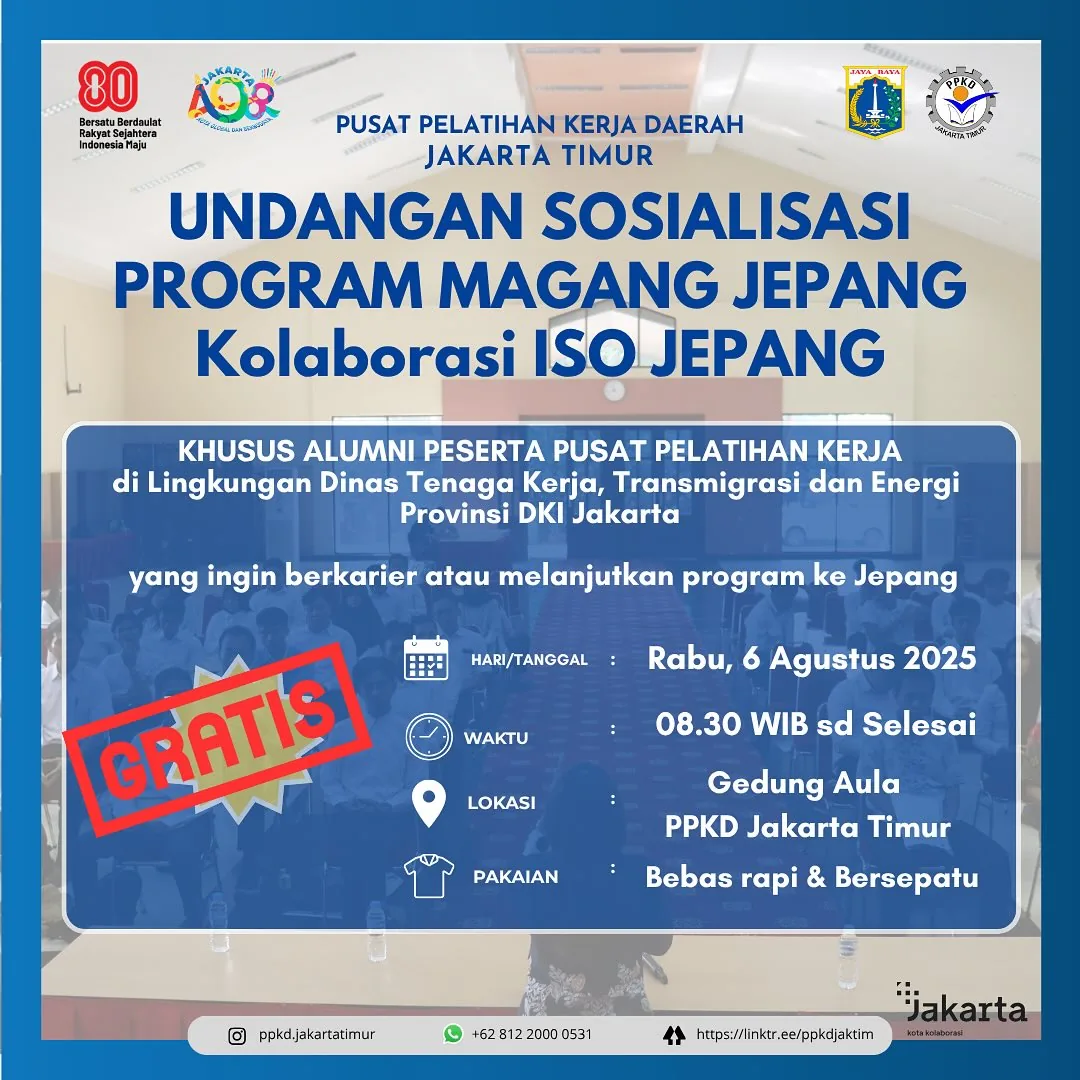 UNDANGAN SOSIALISASI PROGRAM MAGANG JEPANG – PPKD PROVINSI PAPUA TENGAH
